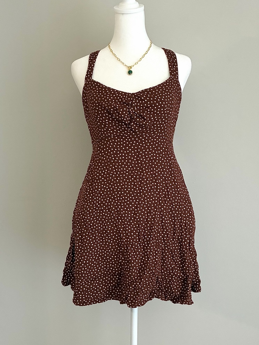 Old Navy adorable brown & white polka dot mini dress Size: Small